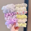 A new sweet and non-harmful hair tie headwear for children's Internet celebrities, featuring a cute little girl's bun hair and a hair tie details Picture